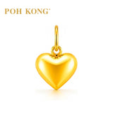 POH KONG 916/22K Yellow Gold Puffed Heart Pendant