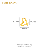 POH KONG 916/22K Yellow Gold 3D Heart Shape Pendant