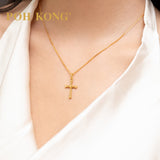 POH KONG 916/22K Yellow Gold Heart Crosslet Pendant