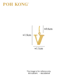 POH KONG 916/22K Yellow Gold Exquisite Alphabet Pendant V