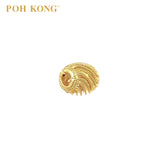 POH KONG 916/22K Yellow Gold Golden Swirl Elegance Bead Charm