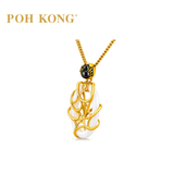 POH KONG 916/22K Gold Tranz Spider With White Agate Pendant