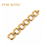 POH KONG 750/18K Rose Gold Bold Chain Bracelet with Diamond