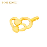 POH KONG 916/22K Yellow Gold Quadruple Hearts Pendant
