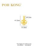 POH KONG 916/22K Yellow Gold Karya Anggun Manja Bunga Melur Pendant