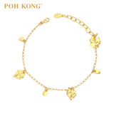 POH KONG 916/22K Gold Tranz Clover Heart Bracelet (2005)