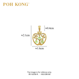POH KONG Yellow Gold 916/22K Auspicious Prosperous Serenity Jade Pendant
