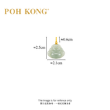 POH KONG 750/18K Yellow Gold Jade Laughing Buddha Pendant