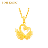 POH KONG 916/22K Yellow Gold Happy Love Swans In Love Pendant (2018)