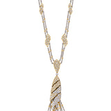 POH KONG 750/18K Yellow Gold and White Gold Spiral Tassel with Diamond Necklace