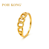 POH KONG 916/22K Yellow Gold Four Circles Ring