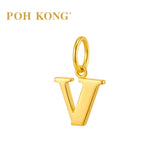 POH KONG 916/22K Yellow Gold Exquisite Alphabet Pendant V
