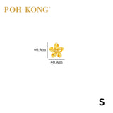 POH KONG Karya Anggun 916/22K Yellow Gold Bunga Melur Earrings