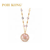 POH KONG 750/18K Rose Gold Mother of Pearl with Diamond Necklace