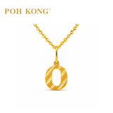 POH KONG 916/22K Yellow Gold Exquisite Alphabet Pendant O