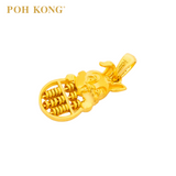 POH KONG 916/22K Yellow Gold Auspicious Wealth-Creation Abacus Bunny