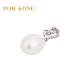 POH KONG 375/9K White Gold Heart Pearl Pendant