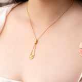 POH KONG 916/22K Gold Auspicious Stepping into Blessings Necklace