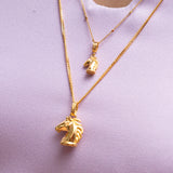 POH KONG 916/22K Gold Auspicious Victory Horse Pendant