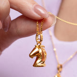 POH KONG 916/22K Gold Auspicious Victory Horse Pendant