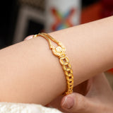 POH KONG 916/22K Gold Auspicious Prosperity Horse Gold Bangle