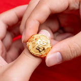 POH KONG 916/22K Gold Auspicious Fortune Guardian Ring