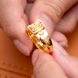 POH KONG 916/22K Gold Auspicious Wealth Attraction Ring