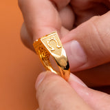 POH KONG 916/22K Gold Auspicious Wealth Attraction Ring