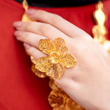 POH KONG 916/22K Bunga Orkid Cincin