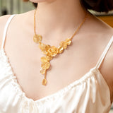 Poh Kong 916/22k Gold Tranz Corallia Necklace