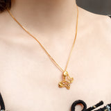Poh Kong 916/22k Gold Tranz Fluttering Splendor Pendant