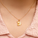 POH KONG 916/22K Yellow Gold Auspicious Fortune 'FU' Snake Pendant