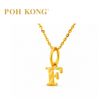 POH KONG 916/22K Yellow Gold Exquisite Alphabet Pendant F