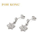 POH KONG 750/18K White Gold Star Stud Earrings