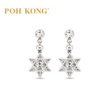 POH KONG 750/18K White Gold Star Stud Earrings