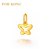 POH KONG 916/22K Yellow Gold Exquisite Smooth Back Little Butterfly Pendant