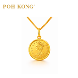 POH KONG 916/22K Yellow Gold 1903 Eagle Coin Pendant