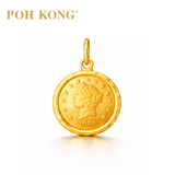 POH KONG 916/22K Yellow Gold Coin Pendant