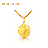 POH KONG 916/22K Yellow Gold Coin Pendant