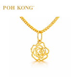 POH KONG 916/22K Yellow Gold Rose Pendant