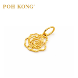 POH KONG 916/22K Yellow Gold Rose Pendant