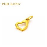 POH KONG 916/22K Yellow Gold Exquisite Smooth Surface Heart Pendant