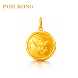 POH KONG 916/22K Yellow Gold 1903 Eagle Coin Pendant