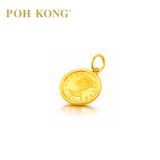POH KONG 916/22K Yellow Gold 1903 Eagle Coin Pendant