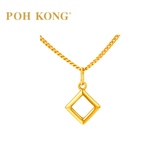 POH KONG 916/22K Yellow Gold Exquisite Square Pendant