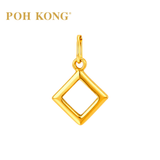 POH KONG 916/22K Yellow Gold Exquisite Square Pendant