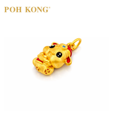 POH KONG 999/24K Yellow Gold 3D Snake Of Wealth Pendant