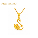 POH KONG 916/22K Gold Happy Love Swam Pendant