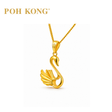 POH KONG 916/22K Gold Happy Love Swam Pendant