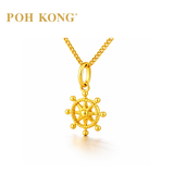 POH KONG 916/22K Yellow Gold Roulette Pendant